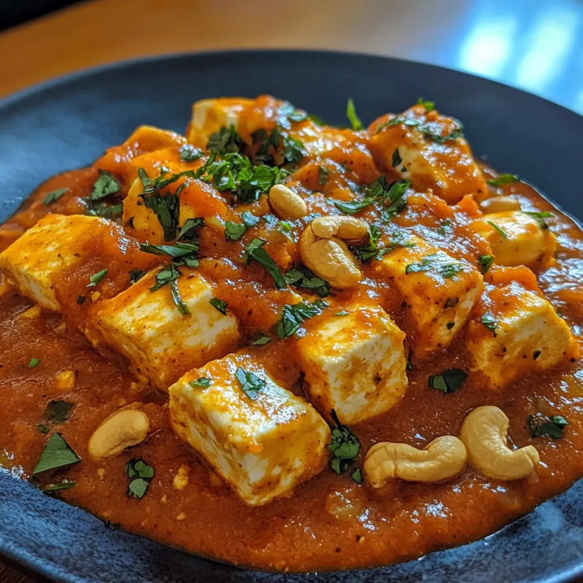 Paneer Lababdar with Cashew and Tomato Gravy